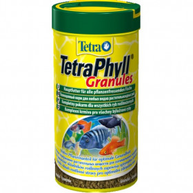 TetraPhyll Granules Храна на гранули за тревопасни тропически рибки с растителни съставки 250 мл